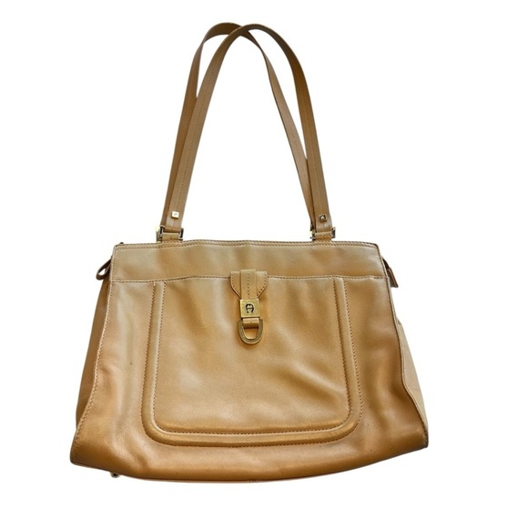 Etienne Aigner Tan Leather Purse Shoulder Bag - Picture 3 of 9